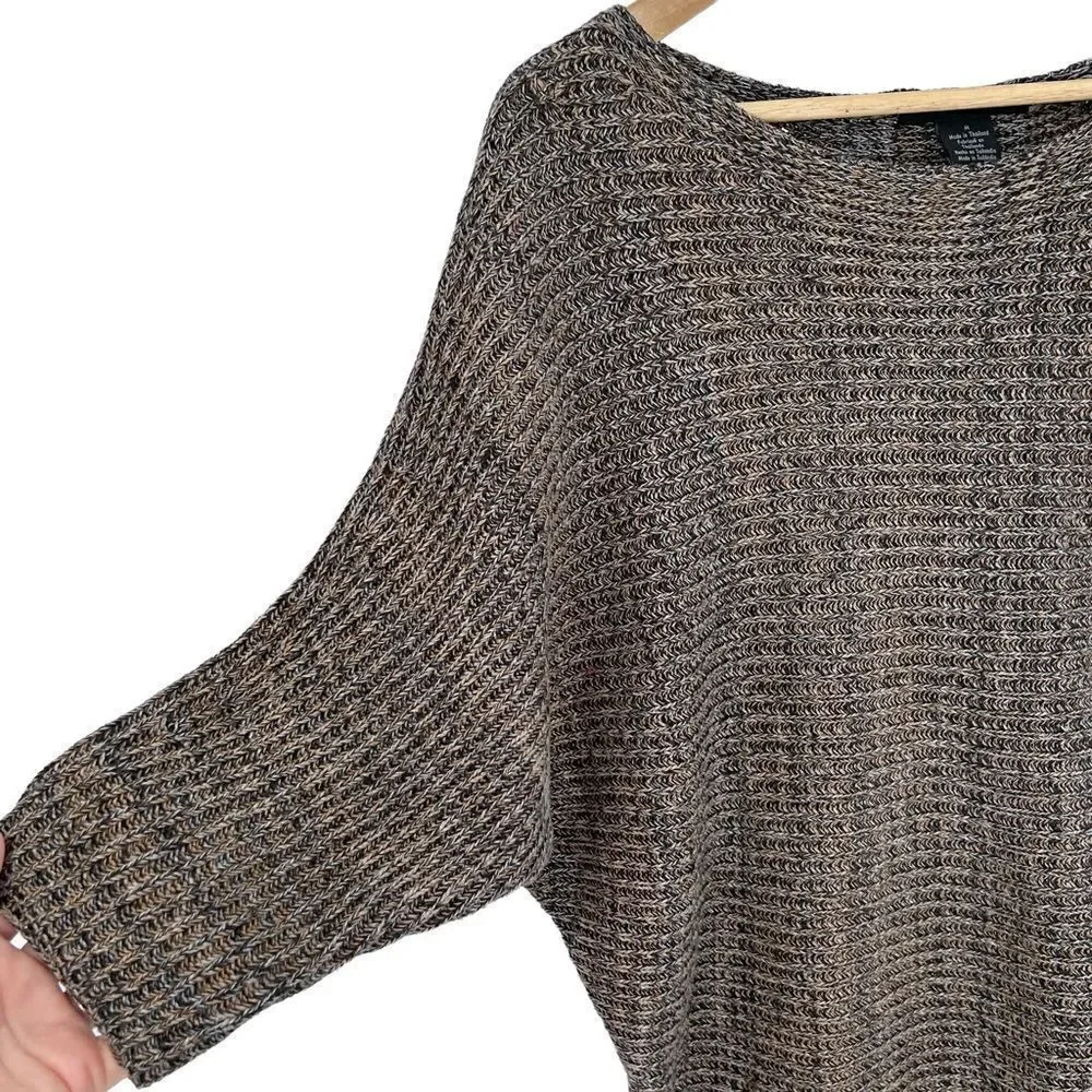 Calvin Klein brown slouchy boatneck sweater size medium